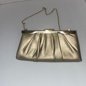 Gunne Sax vintage gold handbag with chain strap